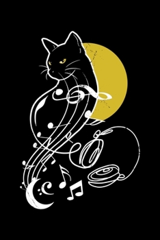 Composition Notebook: Funny Cat Lovers Musical Cat Fans Musicians Lined Notebook Journal Diary 6x9