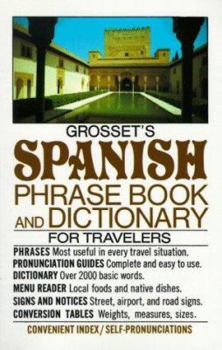Paperback Grosset's Spanish Phrase Book and Dictionary for Travelers Book