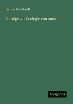 Paperback Beiträge zur Geologie von Australien [German] Book