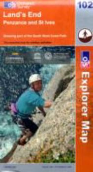 Land's End: Penzance and St Ives: Showing Part of the South West Coast Path: The Essential Map for Outdoor Activities