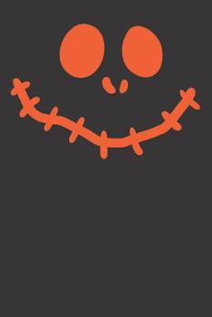 Paperback Notebook: Dot Grid Dotted 6x9 120 Pages Halloween Pumpkin Scarecrow Face Greepy Gift Book