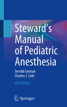 Paperback Steward's Manual of Pediatric Anesthesia Book