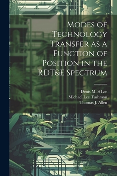 Paperback Modes of Technology Transfer as a Function of Position in the RDT&E Spectrum Book