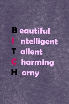 Beautiful Intelligent Tallent charming Horny: All Purpose 6x9 Blank Lined Notebook Journal Way Better Than A Card Trendy Unique Gift Purple Velvet Sugar Baby