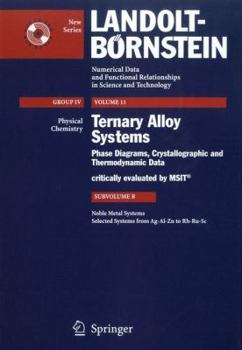 Noble Metal Systems. Selected Systems From Ag Al Zn To Rh Ru Sc (Landolt Bornstein: Numerical Data And Functional Relationships In Science And Technology   New Series, Volume 11)