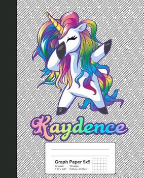 Paperback Graph Paper 5x5: KAYDENCE Unicorn Rainbow Notebook Book