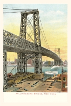 Paperback Vintage Journal Williamsburg Bridge, New York City Book
