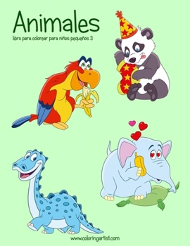 Paperback Animales libro para colorear para niños pequeños 3 [Spanish] Book