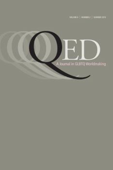 Paperback Qed: A Journal in Glbtq Worldmaking 6, No. 2 Book