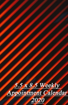 5.5 x 8.5 Weekly Appointment Calendar 2020: 12 Monthly Planner Organiser (Red Stripe Theme)