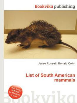 Paperback List of South American Mammals Book