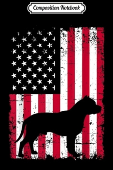Composition Notebook: 4th of July merica patriotic Flag USA pitbull  Journal/Notebook Blank Lined Ruled 6x9 100 Pages