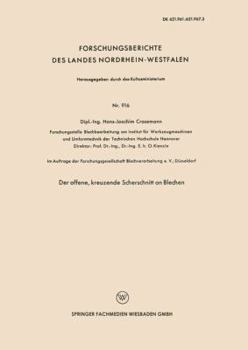 Paperback Der Offene, Kreuzende Scherschnitt an Blechen [German] Book