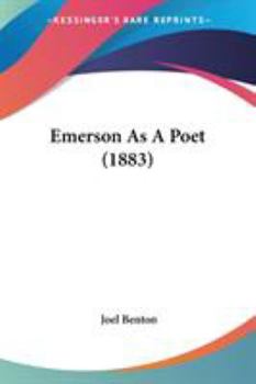 Paperback Emerson As A Poet (1883) Book