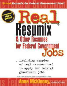 Paperback Real Resumix & Other Resumes for Federal Government Jobs Book