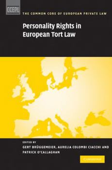 Hardcover Personality Rights in European Tort Law Book