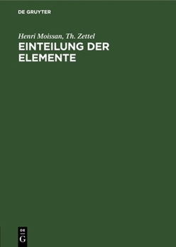 Hardcover Einteilung Der Elemente [German] Book
