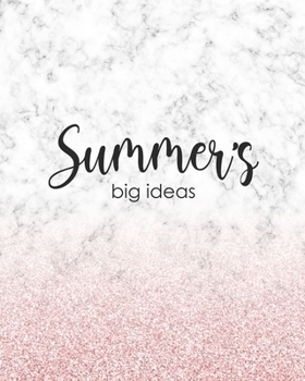 Summer's Big Ideas: Personalized Notebook - 8x10 Lined Women's Journal
