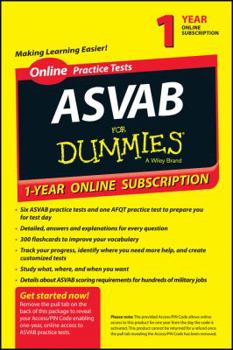 Paperback ASVAB for Dummies Premier Plus, Online 1-Year Subscription Book
