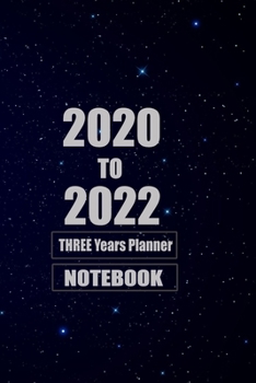 Paperback Three Year Planner: Monthly Notebook, Book, Planner, Organizer, Daily Weekly & Monthly Calendar, 6" x 9" notebook, Schedule 2020, 2021, 20 Book