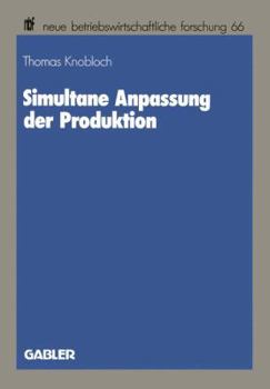 Paperback Simultane Anpassung Der Produktion [German] Book