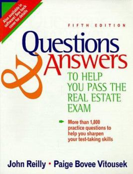 Paperback Questions and Answers to Help You Pass the Real Estate Exam Book