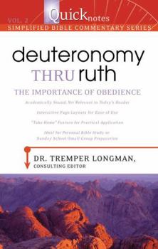 Paperback Deuteronomy Thru Ruth: The Importance of Obedience Book