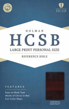 Imitation Leather Large Print Personal Size Reference Bible-HCSB [Large Print] Book