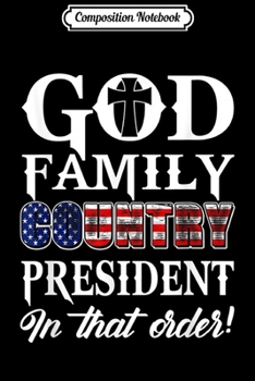 Composition Notebook: Trump 2020 Pro Life Gun God Patriotic USA Flag Journal/Notebook Blank Lined Ruled 6x9 100 Pages