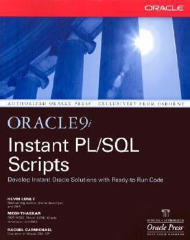 Paperback Oracle9i Instant PL/SQL Scripts Book