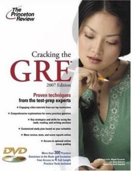 Paperback Cracking the GRE [With DVD] Book