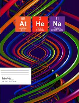Paperback Athena: Athena Composition Notebook, Personalised Name Notebook, Periodic Table Style Science Fan Notebook, Future Chemist Not Book