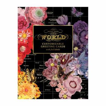 Misc. Supplies Wendy Gold Map of the World DIY Greeting Card Folio Book