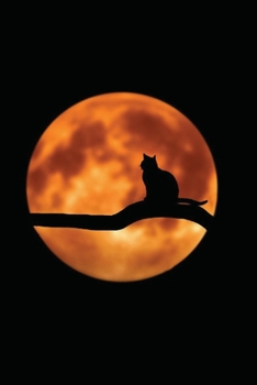 Moon Cat Journal: 120 linierte Seiten, Softcover, 6x9 in, Productivity Work Planner & Idea Notepad, Brainstorm, Thoughts, Self Discovery, To Do List