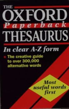 Paperback Oxford Paperback Thesaurus Book
