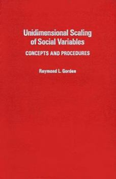 UNIDIMENSIONAL SCALING OF SOCIAL VARIABLES