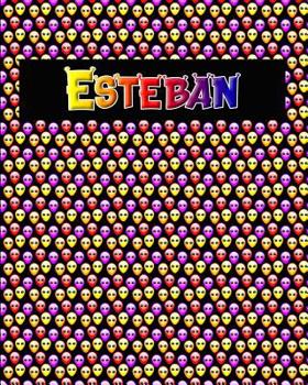 Paperback 120 Page Handwriting Practice Book with Colorful Alien Cover Esteban: Primary Grades Handwriting Book