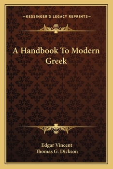 Paperback A Handbook To Modern Greek Book