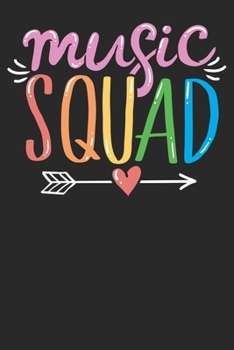 Notebook Journal: Music Squad Musician 6x9 Dot Grid 120 Pages