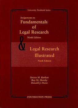 Paperback Assignments to Fundamentals of Legal Research & Legal Research Illustrated Book