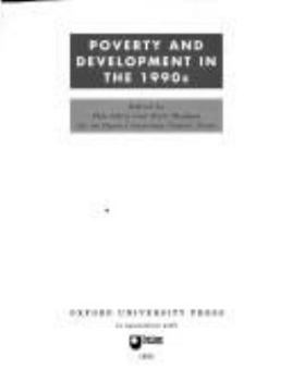 Paperback Poverty and Development in the 1990s Book