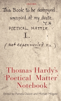 Hardcover Thomas Hardy's 'Poetical Matter' Notebook Book