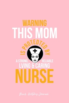 Black History Journal: Black Woman Afro Caring Nurse  Cool Black History Month Gift - Pink Dotted Dot Grid Bullet Notebook - Diary, Planner, Gratitude, Writing, Goal, Log Journal - 6x9 120 pages