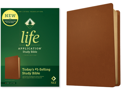 Leather Bound NLT Life Application Study Bible, Third Edition (Genuine Leather, Brown, Red Letter) Book