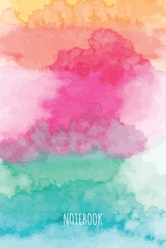 Notebook: A5 Notizbuch Liniert 120 Seiten | Notizblock | Tagebuch | Terminplaner | Abstrakt Helle Bunte Wolken Farben Schreibheft für Notizen 6x9 (German Edition)