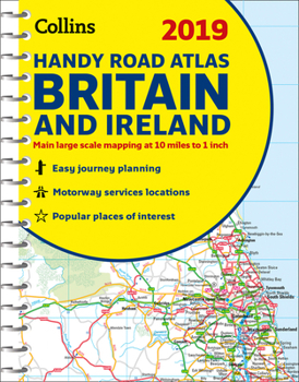 Spiral-bound 2019 Collins Handy Road Atlas Britain and Ireland Book