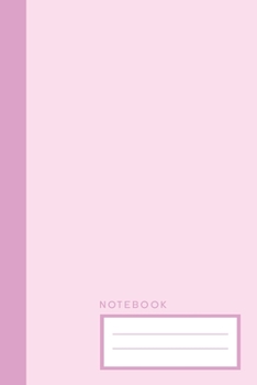 Notebook: Light Pink College Ruled Notebook | College Lined Journal | Pastel Color Notebook | 6x9inch 100 pages