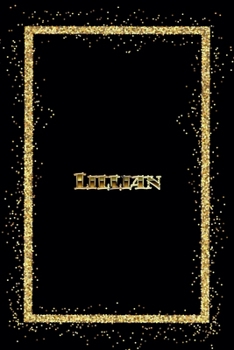 Paperback Lillian: Name Lillian Monogram Notebook - 120 Pages - Size 6x9, Soft Cover, Matte Finish- Gold Confetti Glitter Monogram Blank Book