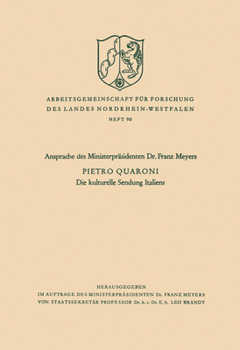 Paperback Die kulturelle Sendung Italiens [German] Book