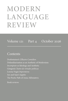 Modern Language Review (121.4) October 2026